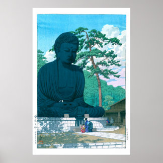 Poster ukiyoe - hasui - No.1 O Buda Excelente de Kamakura