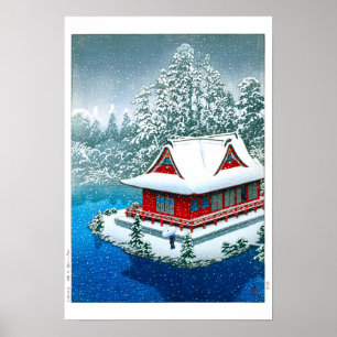 Poster ukiyoe - hasui - No.26 Snow no Parque Inokashira -