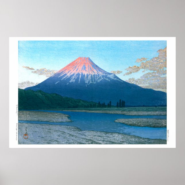 Poster ukiyoe - hasui - No.30 O rio Fuji - (Frente)