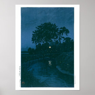 Poster ukiyoe - hasui - No.45 Minuma River em Omiya -