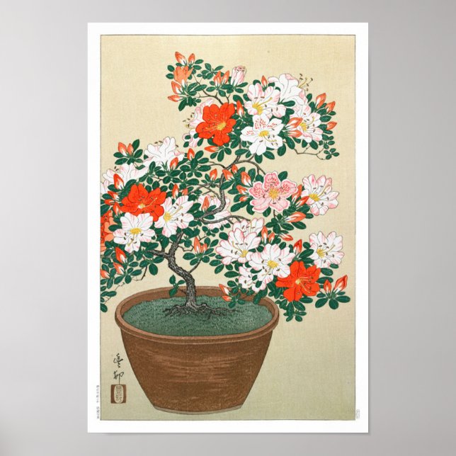 Poster Ukiyoe [Koson] Azalea no Pote (XS) (Frente)