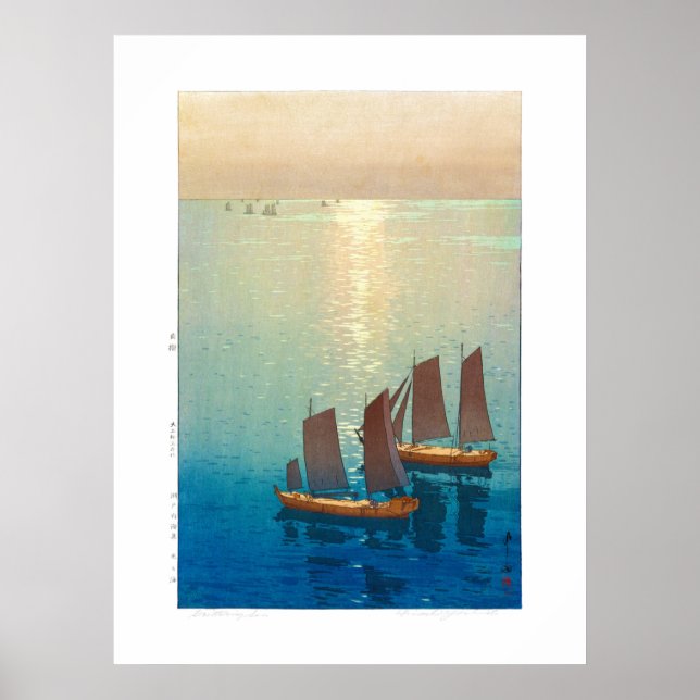 Poster ukiyoe - Yoshida - 01 - Mar Glittering (Frente)