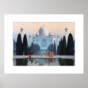 Poster ukiyoe - Yoshida - 03 - Taj Mahal in Morning Mist