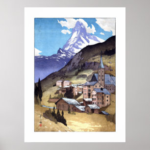 Poster ukiyoe - Yoshida - 04 - Matterhorn -