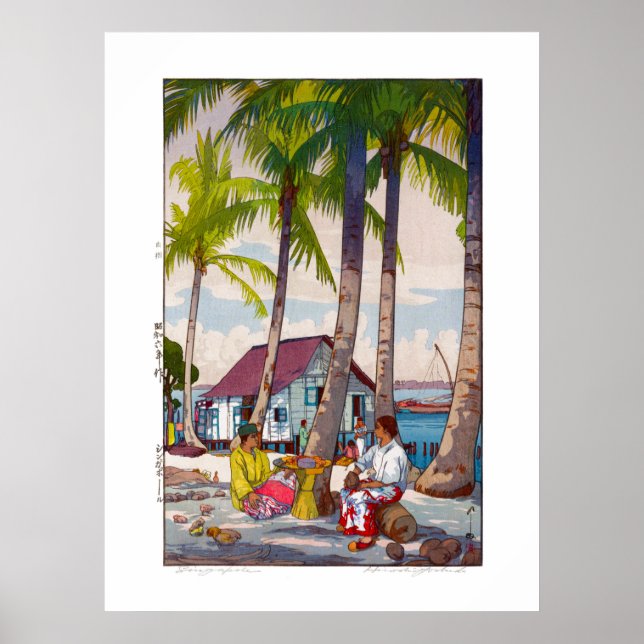 Poster ukiyoe - Yoshida - 06 - Singapura - (Frente)