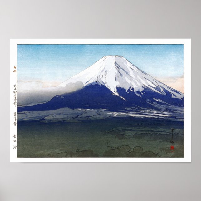 Poster ukiyoe - Yoshida - 09 - Aldeia de Yoshida- (Frente)