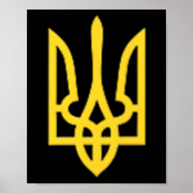Poster Ukraine Trident - Ukrainian Tryzub Symbol  (Frente)