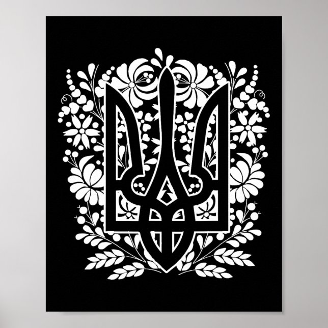 Poster Ukraine Ukrainian Kiew Trysub Flag 13  (Frente)