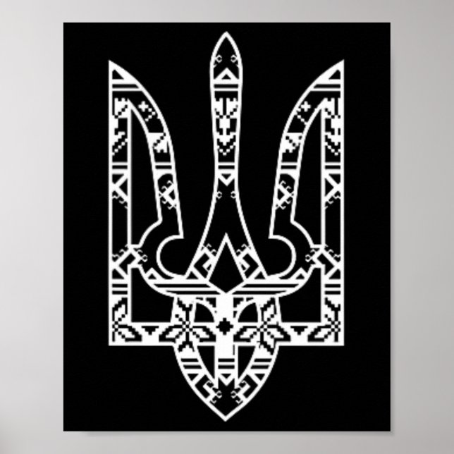 Poster Ukraine Ukrainian Kiew Trysub Flag 19  (Frente)