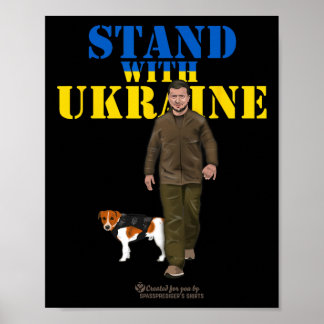 Poster Ukraine Wolodymyr Selenskyj Patron Stand With Ukra