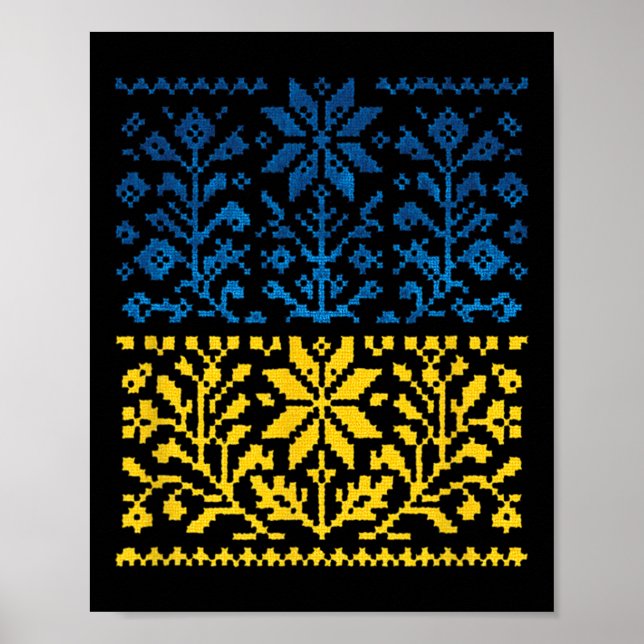 Poster Ukrainian Sunflower Vyshyvanka  (Frente)