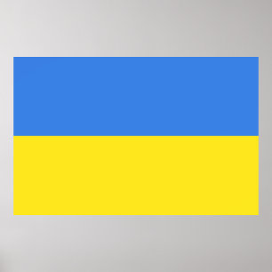 Poster Ukraune - Paz - Bandeira Ucraniana - Liberdade 