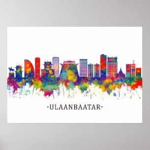 Poster Ulaanbaatar Mongólia Skyline