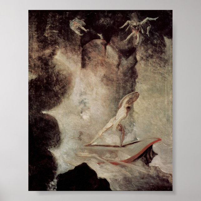 Póster Ulisses em frente à Scylla e Charybdis (Frente)