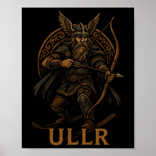 Poster Ullr Deus Nórdico do Arco e Fio