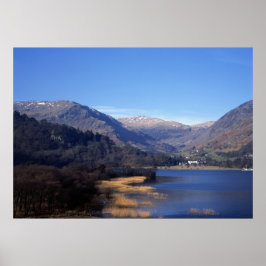 Poster Ullswater Cumbria England Postcard Cushion