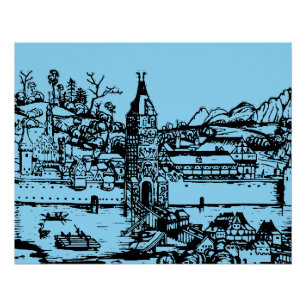 Póster Ulm town, Baden-Württemberg, Alemanha