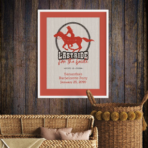 Poster Última Cavalgada Enferrujada Vermelha Para a Noiva