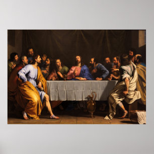 Poster Última ceia de Philippe de Champaigne (1648)