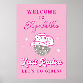 Poster Última Vaca Rodeo Disco Bachelorette Bem-vinda