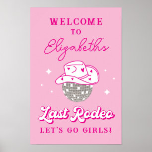 Poster Última Vaca Rodeo Disco Bachelorette Bem-vinda