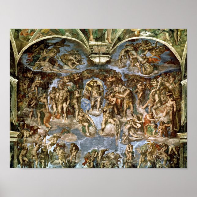 Póster Último Acórdão, da Capela Sistina, 1538-41 (Frente)