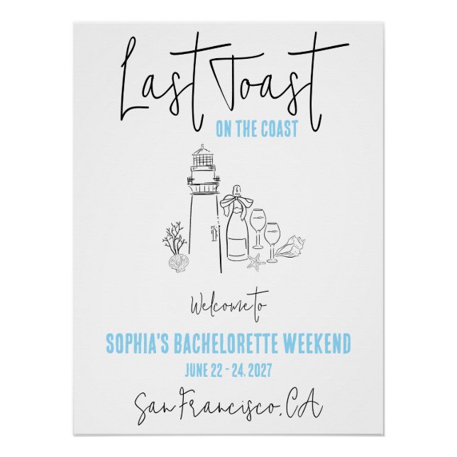 Póster Último brinde na despedida de solteira na costa (Frente)