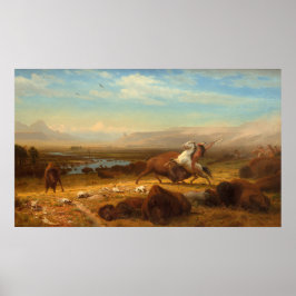 Poster Último de Buffalo - Albert Bierstadt Fine Art Post