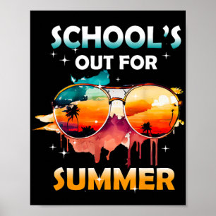 Poster Último Dia Da Escola Fora Para Meninas Professoras