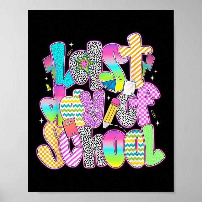 Poster Último Dia Da Escola Professora Engraçado Sumiu Cr (Frente)