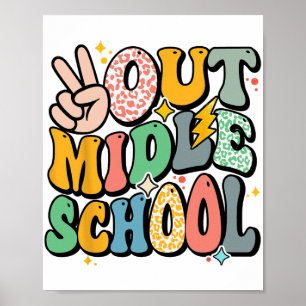 Poster Último Dia Da Escola Secundária Camisa Fresco De P