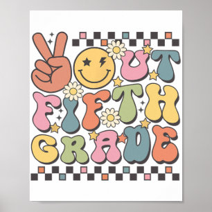 Poster Último Dia De 5 Grau De Paz De Groovy No Quinto An