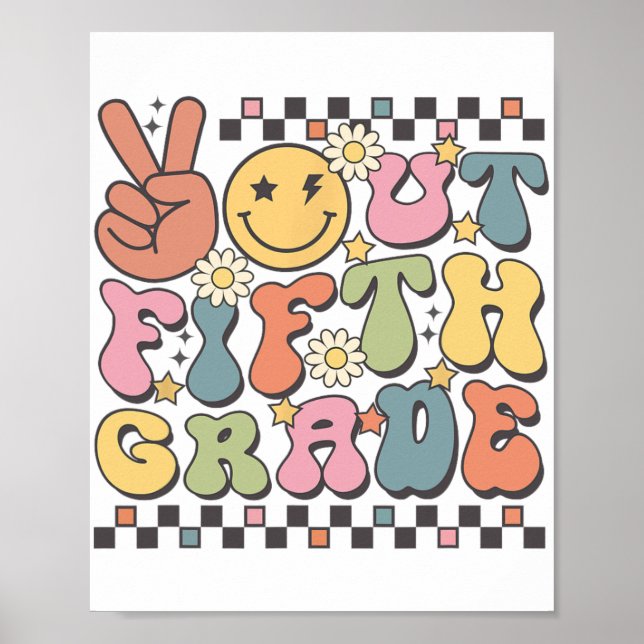Poster Último Dia De 5 Grau De Paz De Groovy No Quinto An (Frente)