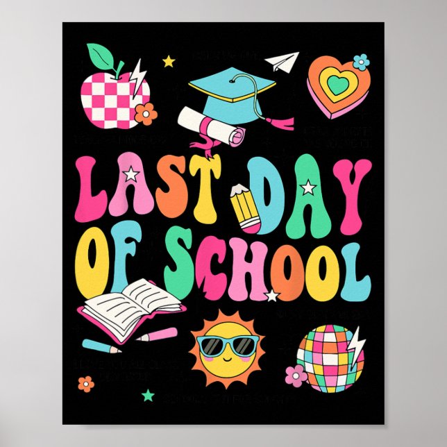 Poster Último Dia De Aula Professor Menino Menina Grad Ol (Frente)