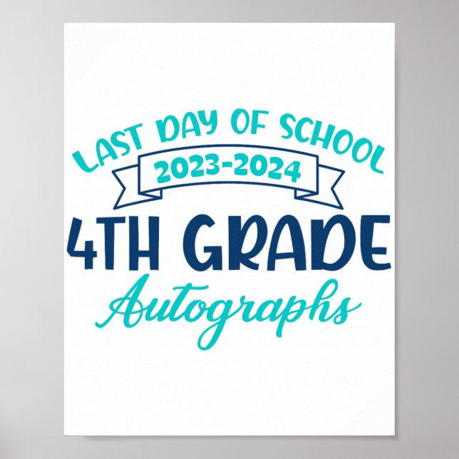 Poster Último Dia de Pós-Graduação do Autografo 4º Grau (Frente)
