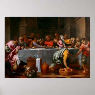Poster Último jantar - Agostino Carracci - c1595