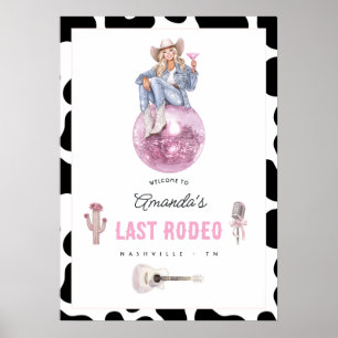 Poster Último Rodeio Disco Cowgirl Despedida de Solteira