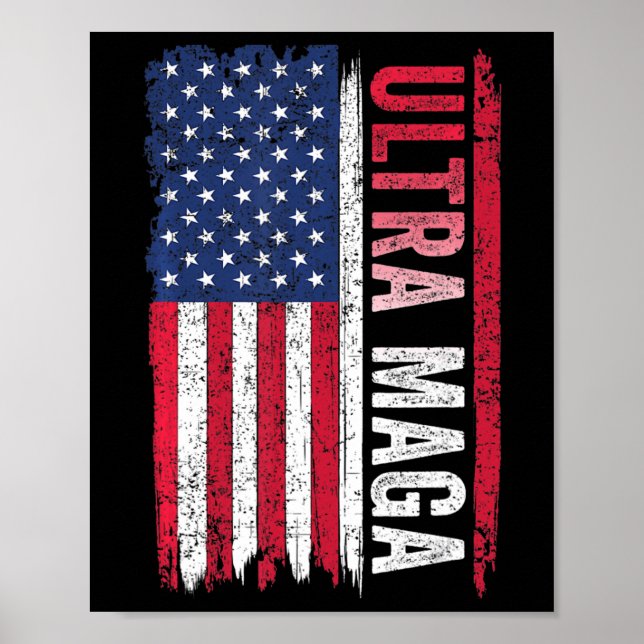 Poster ULTRA MAGA - Agenda Patriótica da Bandeira America (Frente)