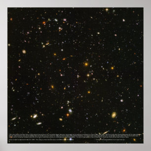 Poster ultra profundo do campo do Alto-Res Hubble