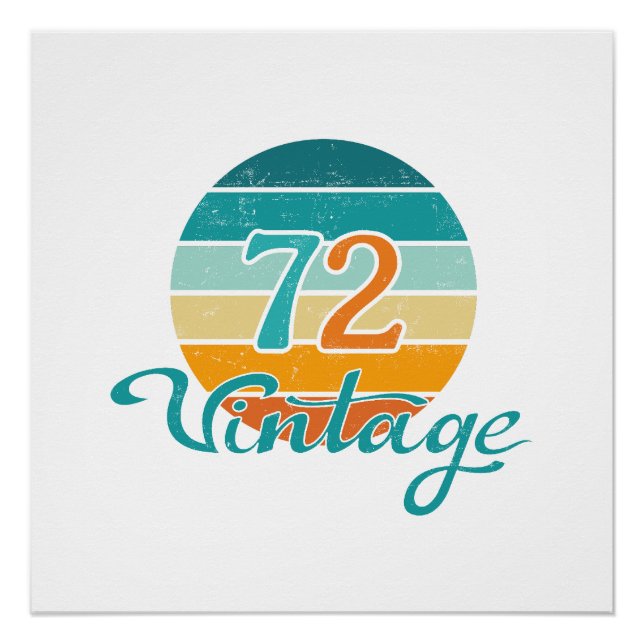 Póster Ultrassagem do Sunset 72 Vintage (Frente)