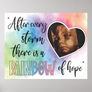Poster Ultrassom do Bebê Arco-íris de Esperança