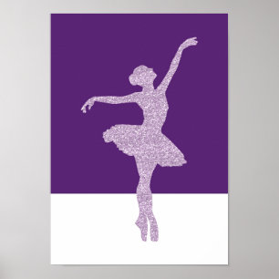 Poster ultravioleta da arte moderna da bailarina