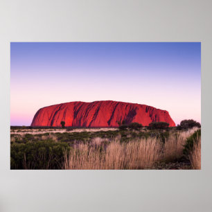 Poster Uluru Ayers Rock in outback Austrália