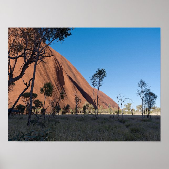 Poster uluru e planície do deserto (Frente)