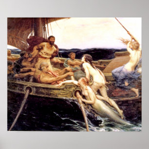 Póster Ulysses e as sirenes