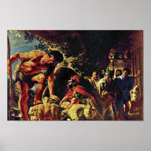 Póster Ulysses na caverna de Polyphemus por Jordaens Jaco