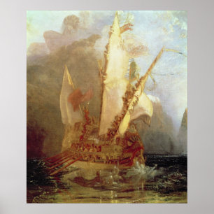 Póster Ulysses que Deriding Polyphemus, detalhe de navio