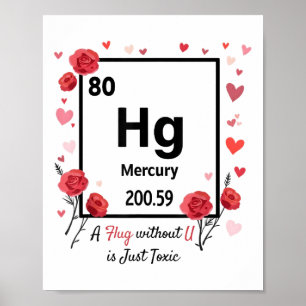 Poster Um Abraço Sem U É Apenas Química Dia de os namorad
