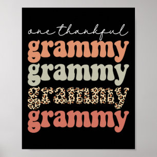 Poster Um agradecido Grammy Autumn Fall deixa Obrigados