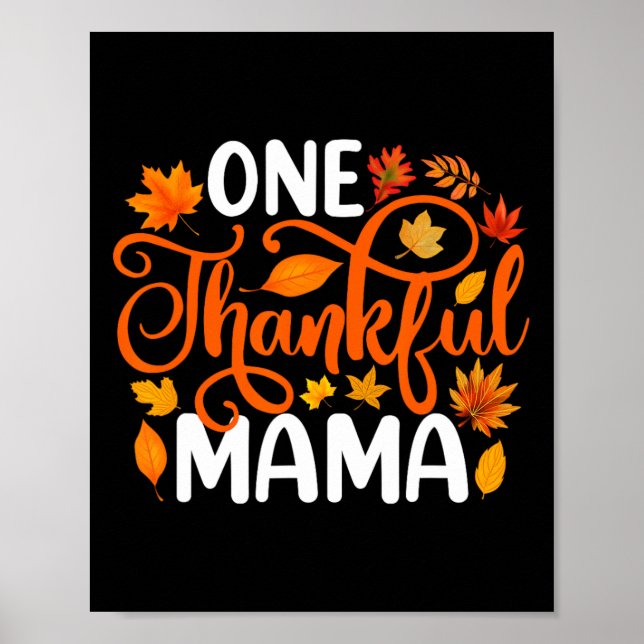 Poster Um agradecimento à mamãe Engraçado Queda de outono (Frente)